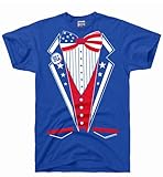 DirtyRagz Men's USA America Merica Tux Tuxedo Suit Costume T Shirt
