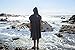 Poncho Changing Robe/Change Robe - Quick-Dry MICROFIBER - Adjustable Sleeves [CHOOSE COLOR] Adult Size (Charcoal)