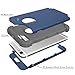 MAXCURY Case for iPhone 6, iPhone 6s Case, 3 in 1 Shockproof Slim Hybrid Hard PC Soft Silicone Rugged Rubber Bumper Full Body Protective Case Cover for iPhone 6/6S (4.7 inch) (Navy Dark Grey)