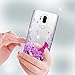 Galaxy S10E Case SunStory Luxury Fashion Design with Moving Shiny Quicksand Glitter and Double Protection with PC Layer and TPU Bumper Case for Samsung Galaxy S10E Phone (Purple)