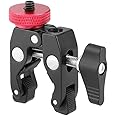 Kayulin Crab Clamp Holder with 1/4" Screw Adapter for Studio Flash Light Camera Tripod (Black)