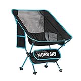 Folding Camping Chair, Lightweight Compact Portable Backpacking Chair, Heavy Duty 330lbs Capacity with Carry Bag, Breathable and Comfortable for Outdoor, BBQ, Hiking, Picnic, Fishing, Beach (A)