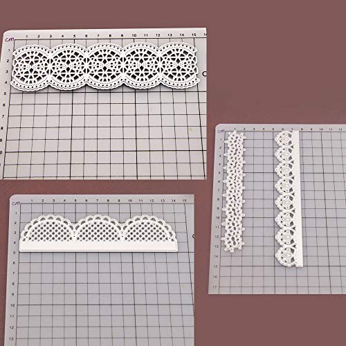 Multibey 4 Packs Embossing Scrapbooking Cutting Dies Stencil Stamp DIY Crafts Template 3D Effect Card Paper Making Supplies Set(Lace Shaped) - Thumbnail 5