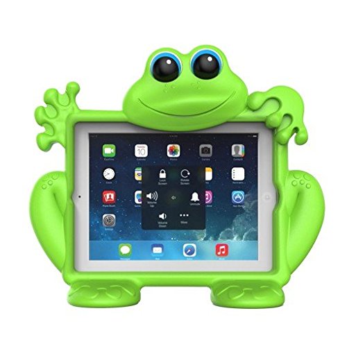 Koooky Eddie the Frog Childrens Green Apple iPad Mini Tablet Case - Drop, Shock and Scratch Resistant tablet case with car headrest travel attachment - for Apple iPad Mini, Mini Retina, Mini 2, Mini 3