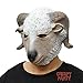 CreepyParty Deluxe Novelty Halloween Costume Party Latex Animal Head Mask Goat White