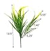 Artificial Hanging Plants 4pcs Artificial Fake Hanging Willow Wicker Twig Ferns Plant Faux Fake Hanging Plant Outdoor UV Resistant Plastic Plants (Yellow)