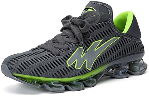 Gomnear Running Shoes Men Breathable Lace-up Casual Fashion Sneakers Athletic Sports Shoes,Grey green-45