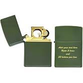 Zippo Personalized Classic Pipe Windproof Oil Lighter Engraving (Green) | Ideal gift for birthdays, Father's Day, Christmas, Valentine's Day, Weddings, Graduations, Groom Usher Office Events