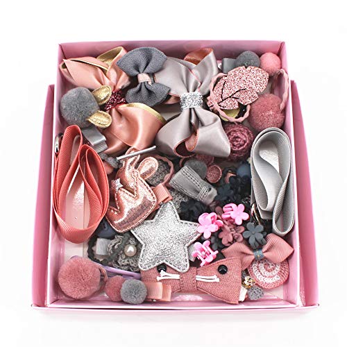 42 Pcs Baby Girl's Hair Clips Cute Mini Hair Bows Baby Elastic Hair Ties Hair Accessories Gift Set Ponytail Holder Hairpins Set For Infant Baby Little Girls Toddlers Kids - Thumbnail 2