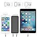 S5 7000mAh 2.1A Output Portable Charger, Dual USB Power Bank External Battery Backup Pack (2A Input Li-polymer Battery Banks)for Apple iPhone 4 5 6 Plus Samsung HTC Black