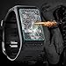 Compatible with Garmin Vivoactive HR Tempered Glass Screen Protector (3-Pack), QIBOX 9H Hardness Multi-Layer Explosion-Proof and Anti-Bubble Screen Guard for Vivoactive HR