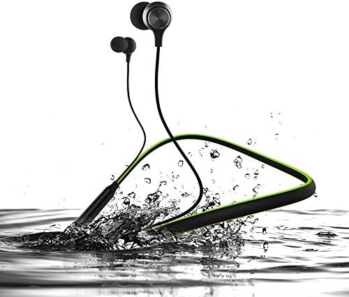THRONE 1 Bluetooth Neckband Headphones , Best Wireless Sports Earphones w/ Mic IPX5 , Waterproof HD Stereo Sweatproof Earbuds for Gym Running Workout 8 Hour Battery Noise Cancelling Headsets (Green)