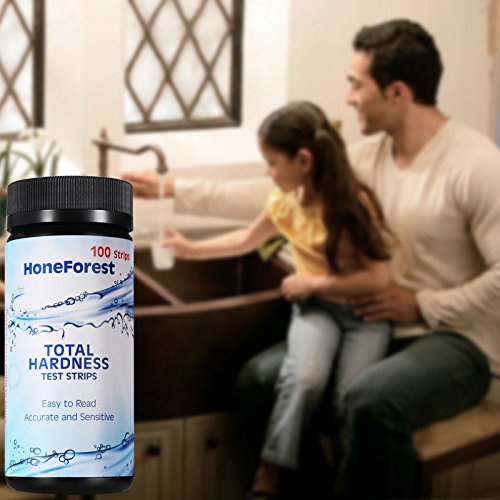 Water Hardness Test Strips,Upgraded 100ct,0425 mg/L, HoneForest Hard