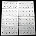 30pcs Pattern Template Stencil Stickers Set Airbrush Stencils Nail Art Design for Fingers & Toes (30pcs)