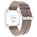 Henoda 23mm Genuine Leather Bands Bracelet Compatible with Fitbit Blaze (Oxford Tan, S/P Size)
