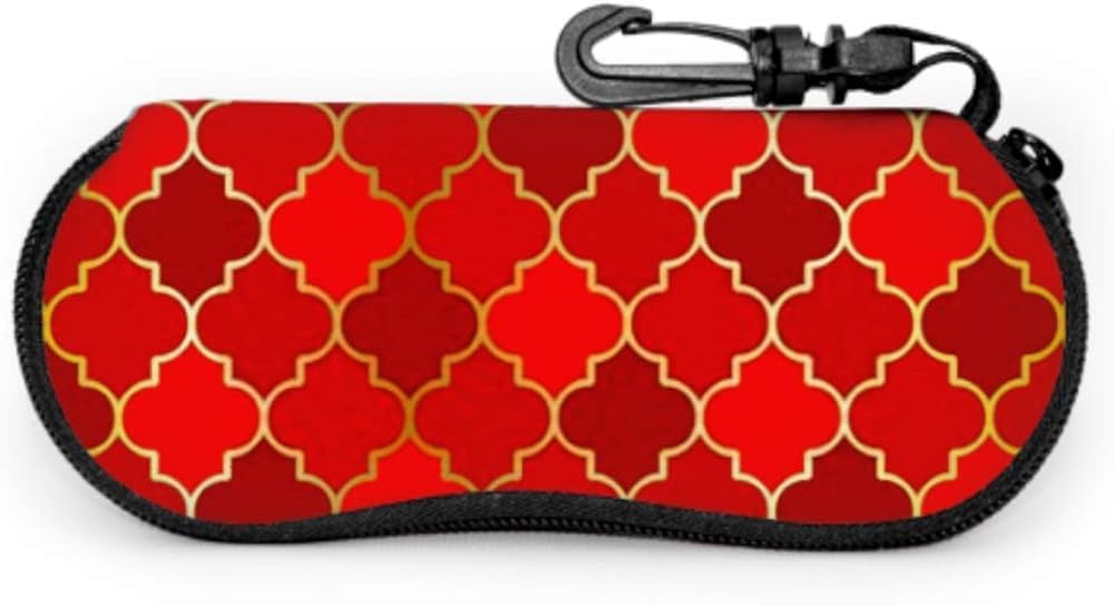 Custodia Occhiali Bohémien In Pelle PU Morbida - 2 Pezzi - Motivi Floreali - Portatile Con Molla - 2