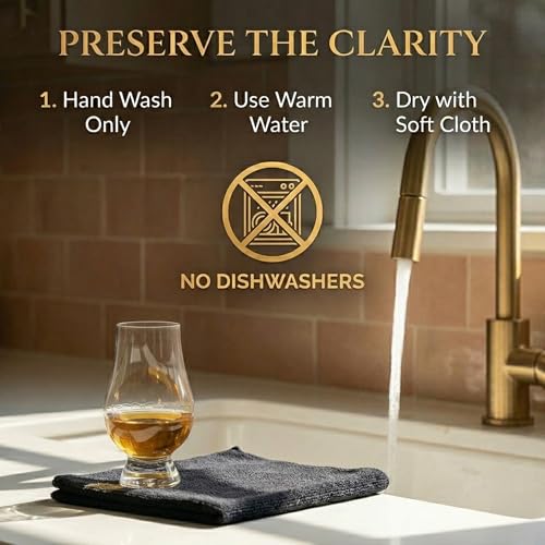 Glencairn Whisky Glasses Set of 2 in Gift Box – Premium Crystal Tasting Glassware for Scotch, Bourbon, Single Malt – Whisky Gift for Men, Dad– 200ml – Lead-Free