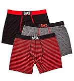 Saxx Mens Vibe 3 Pack Boxers Underwear Large Evergreen 3 Pack