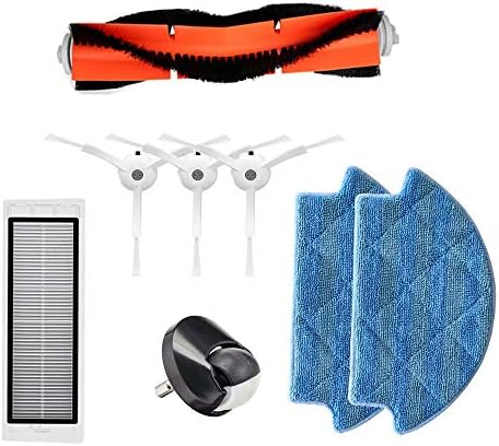 intrbleu Vacuum Replacement Accessories Set for XIAOMI Mijia Robotic s50 s51 Vacuum Cleaner Main Brush Side Brush Hepa Filter Accessory with Mop Cloth Pads Caster Wheel