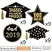Graduation Centerpiece Sticks 2020 Graduation Decorations Great to Decorate Graduation Table A Big Hit on 2020 Graduation Party Black & Gold - 36 Packs