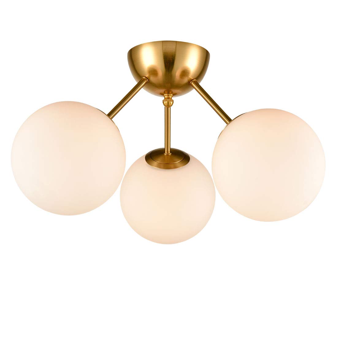 Buy HOLKIRT Classic Mid Century Modern Globe Semi Flush Ceiling Light