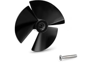 ALOCS 9995266-R1 Pool Cleaner Impeller with Screw for Maytronics Dolphin DX5S, DX6, Nautilus, Nautilus CC, Nautilus CC Plus, Triton, Triton PS, Triton Plus, Triton PS Plus Robotic Pool Cleaners, Black