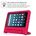 Fintie Shock Proof Case for Amazon Fire HD 8 (Previous Generation - 6th) 2016 release - Kiddie Series Light Weight Convertible Handle Stand Kids Friendly Cover, Magenta