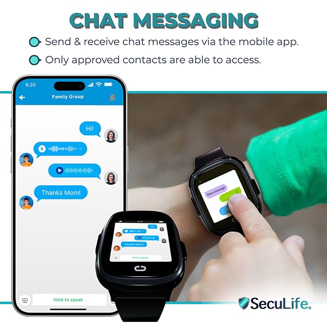 Kids Watch with GPS Tracker, Two-Way Calling, Real-Time Tracking & SOS Alerts - Smart Watch for Kids Call and Text with Geo-Fencing, School Mode, Water-Resistant, Long Battery Life & Parental Controls