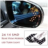 2 Pcs 14 SMD LED Arrow Panel for Car Rear View Mirror Indicator Turn Signal Light