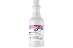 ALLIANCE CHEMICAL 100% Pure Acetone ACS Grade - 1 Pint Bottle (16 Fl oz.) - High Purity Solvent for Commercial, Home & Industrial Applications