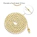 Bronze Pull Chain Set, Sunix 11.8” Ceiling Fan Pull Chain Included 35.4” Diameter 3.2 mm Beaded Extensions with 4 Connectors, Golden, One Pair
