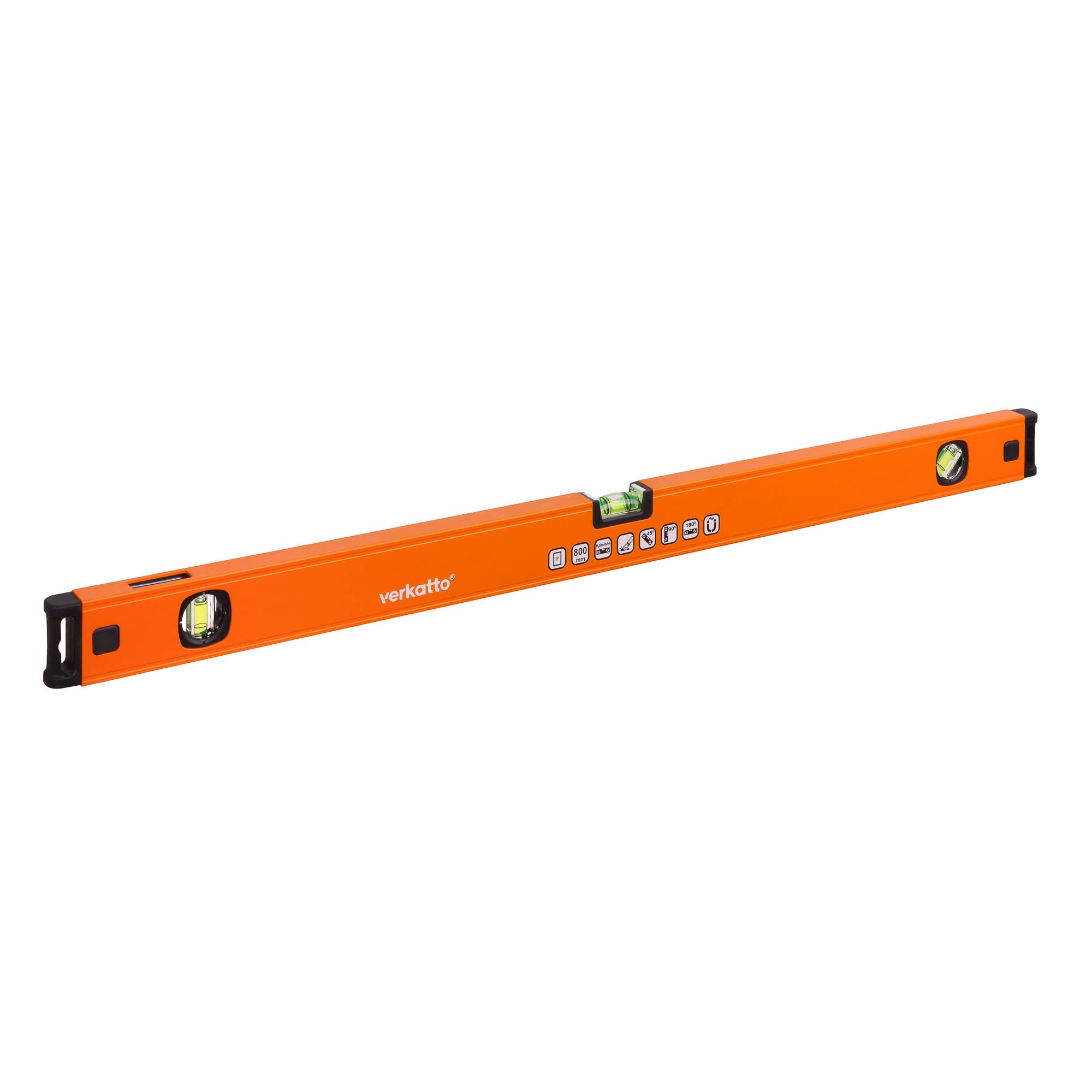 MIVOS Aluminium Spirit Level, VR-4484, 3 Precise Levels, Mirror Function, 800 Mm, Magnetic, Ergonomic