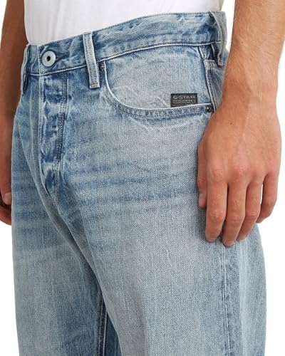 G-Star Men's Dakota Regular Straight Jeans, Colour Blue, Size: Waist 36, Inseam 34