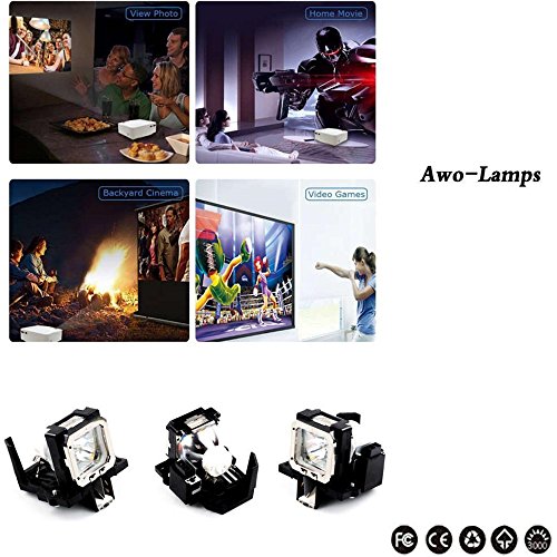 AWO Original Bulb Inside PK-L2312UG Replacement Lamp Bulb with Housing for JVC DLA-X900R, DLA-X700R, DLA-X500R, DLA-X95R, DLA-X75R, DLA-X55R, DLA-X35 D-ILA