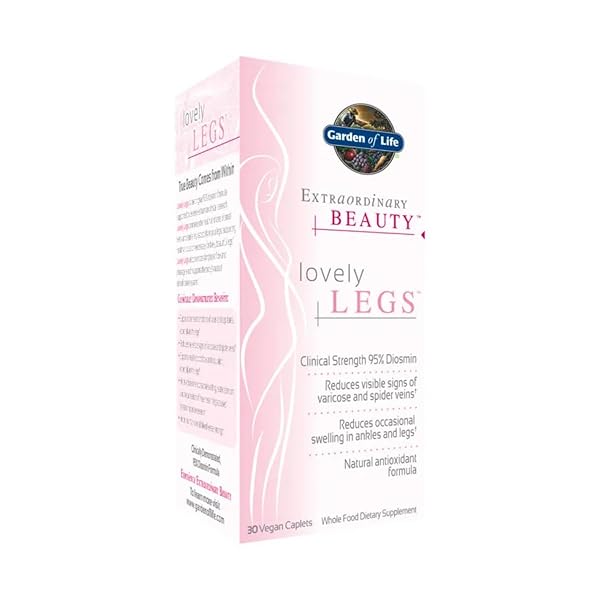 GARDEN OF LIFE VARICOSE AND SPIDER VEINS SUPPLEMENT – EXTRAORDINARY BEAUTY ANTIOXIDANT BLOOD CIRCULATION SUPPORT, VEGAN, 30 COUNT