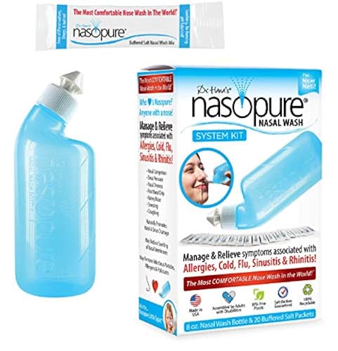 Nasopure Nasal Wash System Kit The Nicer Neti Pot Sinus Rinse Kit Comfortable