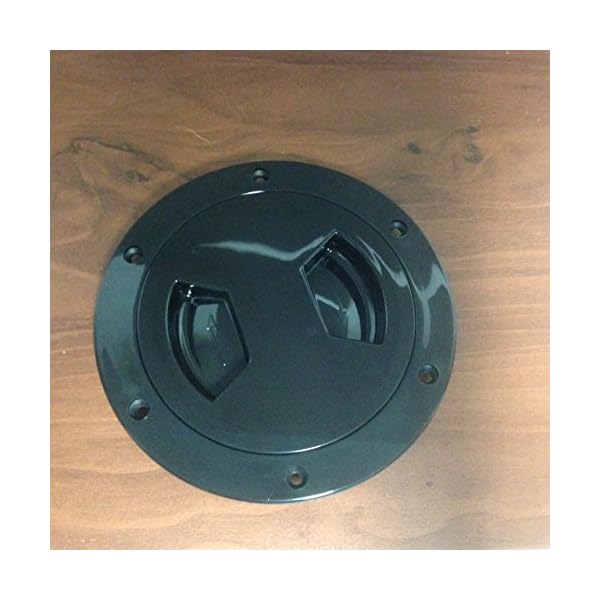 MARINE-BOAT-BLACK-PLASTIC-DECK-PLATE-4D-WATERPROOF-INSPECTION-BAYONET-TYPE
