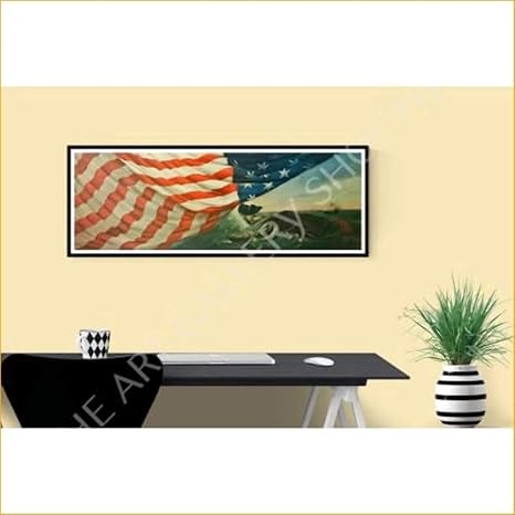 Amazon Co Jp ニューヨーク グラフィック ソサエティ アメリカ国旗 イラスト 1845 ヴィンテージ リトグラフ ホーム キッチン