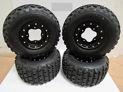 ROLL TECH Yamaha YFZ 450 Raptor 700 660 Front Rear Beadlock Wheel AND Tire Kit 10x5 9x8 RUSH TIRES 20x11-9, 21x7-10