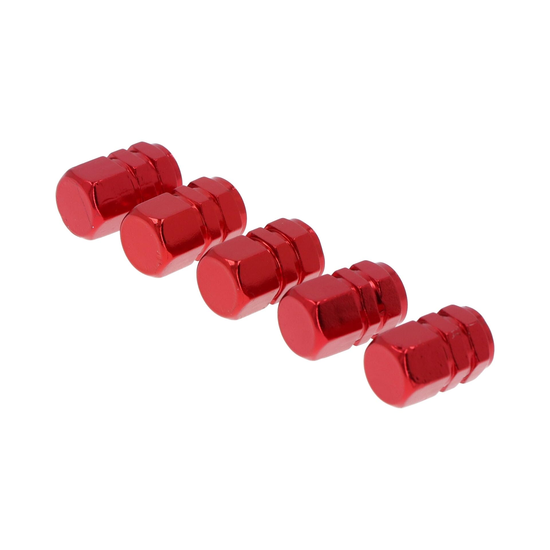 Carpoint 2216008 Valve Caps Piston - Red (5 Pieces)