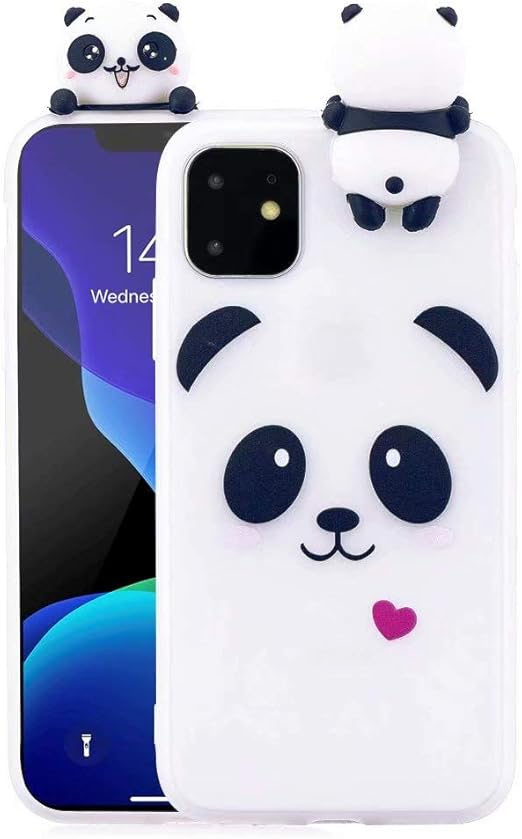 Amazon Com Case For Iphone 11 Case Lapopnut Soft Back Cover 3d Cartoon Panda Candy Colour Girly Bear Design Slim Flexible Protective Case Cover Bumper For Girls White Panda