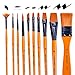 Mont Marte Art Paint Brushes Set for Painting, 10 Variety of Brushes Types for Class, Kids, Artists- Nice Art Brushes for Acrylic Painting