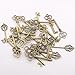 60pcs Vintage Keys in Bronze, Antique Charm Set DIY Handmade Accessories for Necklace Pendants Jewelry Making Supplies Wedding Favors