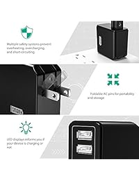 RAVPower Cargador de pared, Negro