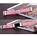 bayite Leather Band for Fitbit Charge 2, Pink with line, 5.5