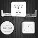 Oviitech USB Outlet Surge Protector, 3-Outlet Wall Mount Surge Protector with USB Charging and Slide-Out Smartphone Holders,Home/Office Wall Tap