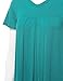 Made By Johnny WT1057 Womens V Neck Short Sleeve Pleats Tunic Top XXXL Jade