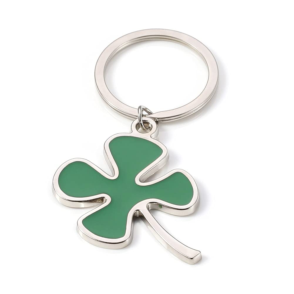 ARFUKA Keyring Four-leaf Clover Keychain Metal Lucky Key Chain Key Ring, Christmas/Birthday Gift for Men and Women