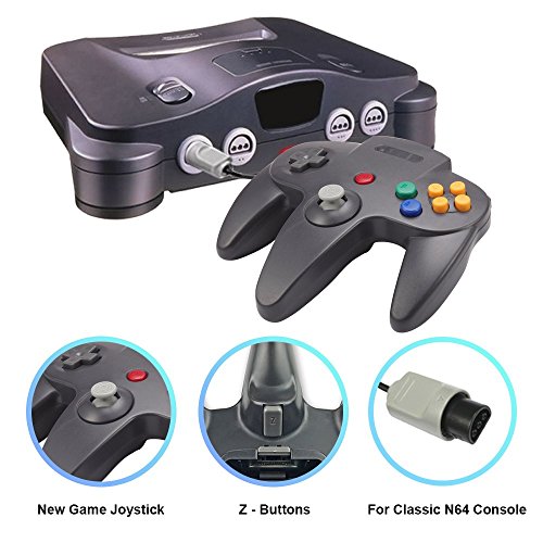 image for Joxde 2 Packs Upgraded Joystick Classic Wired Controllers for N64 Game