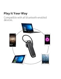 Auriculares Bluetooth, auricular Bluetooth inalámbrico con 18 horas de tiempo de reproducción y micrófono de cancelación de ruido, auriculares ultraligeros manos libres para iPhone, iPad, tableta, Samsung, teléfonos móviles Android.